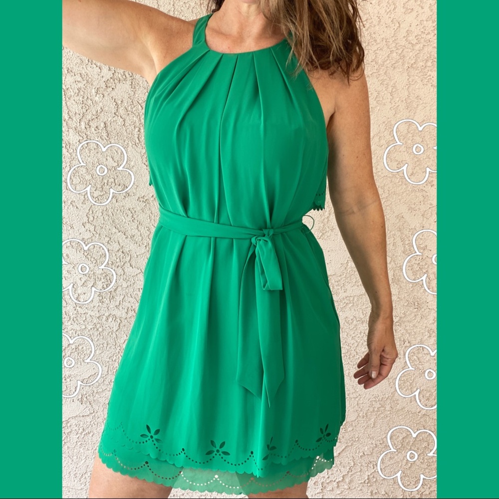 Jessica Simpson size 6 green summer dress